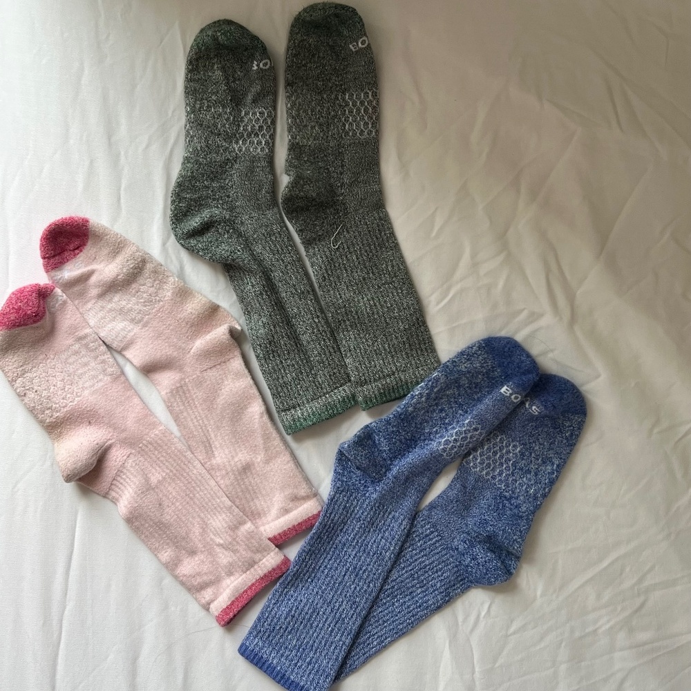 3 Bombas Marl Calf Socks (Women’s size Large)
